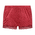 Short velours dentelle, Rouge