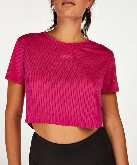 HKMX Crop Top Mesh, Rose