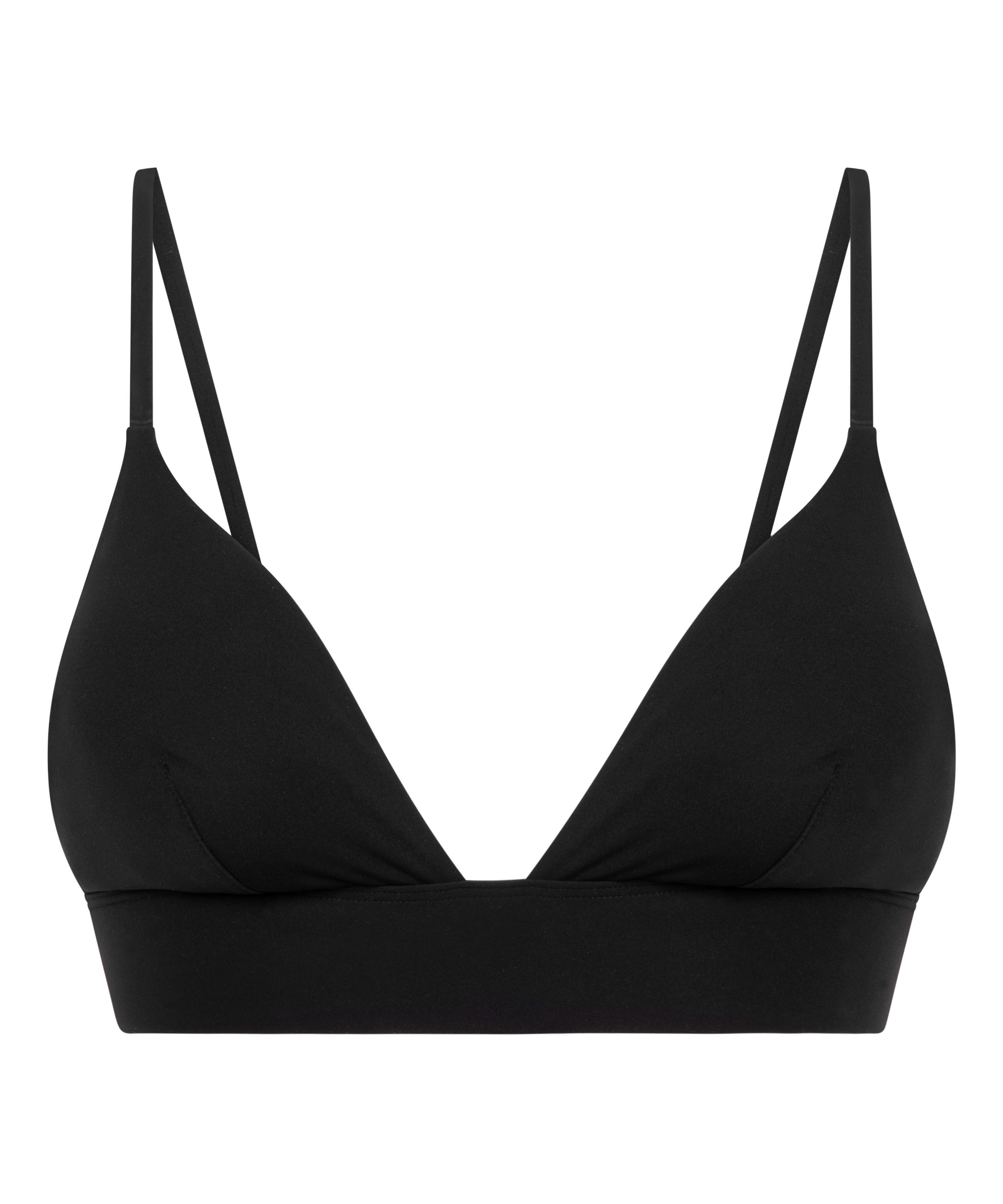 Triangle Brassière Smooth, Noir, main