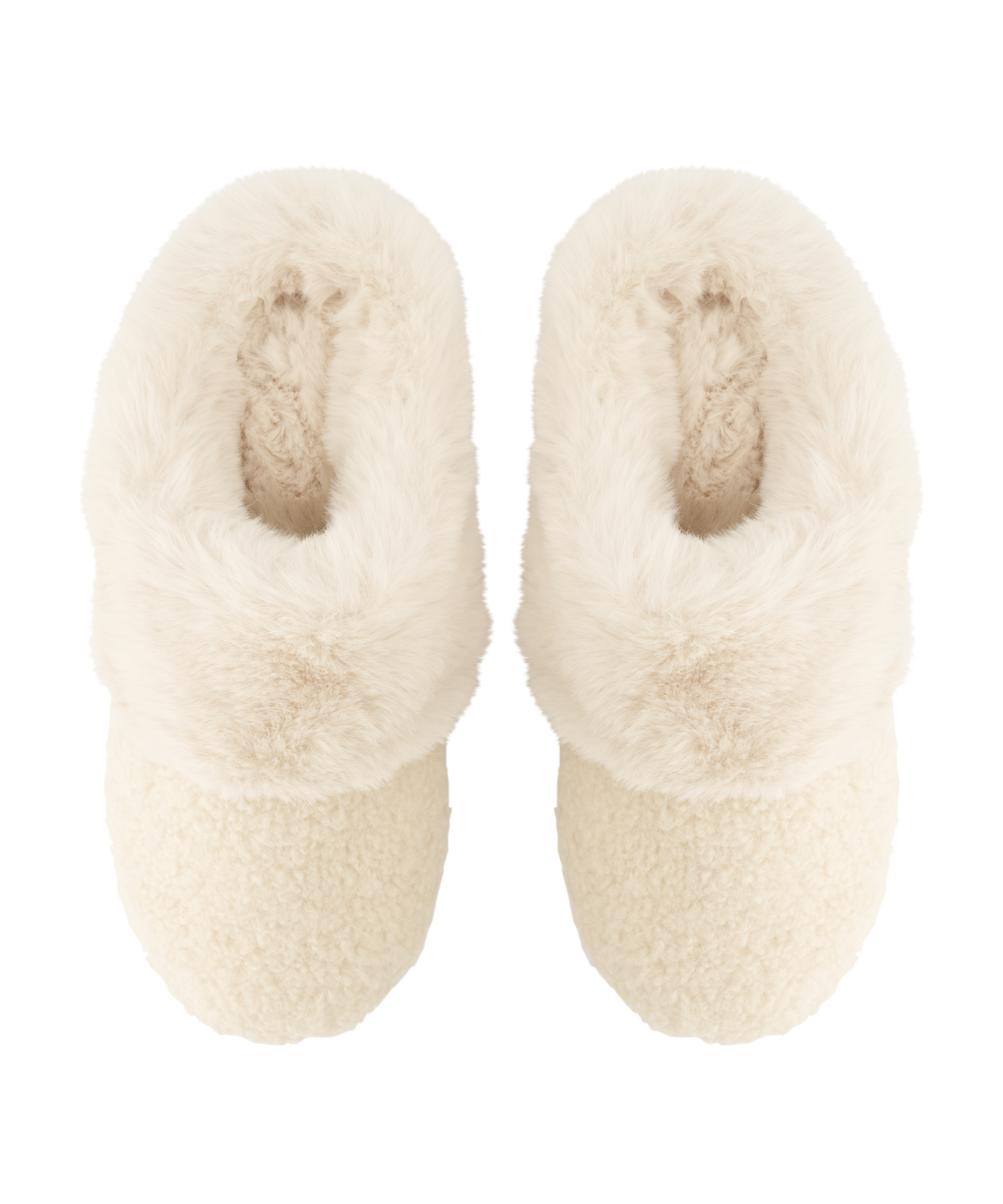 Pantoufles mules Teddy, Blanc, main