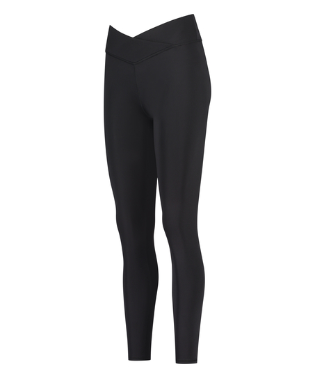 HKMX Gekreuzte High Waist-Leggings, Schwarz