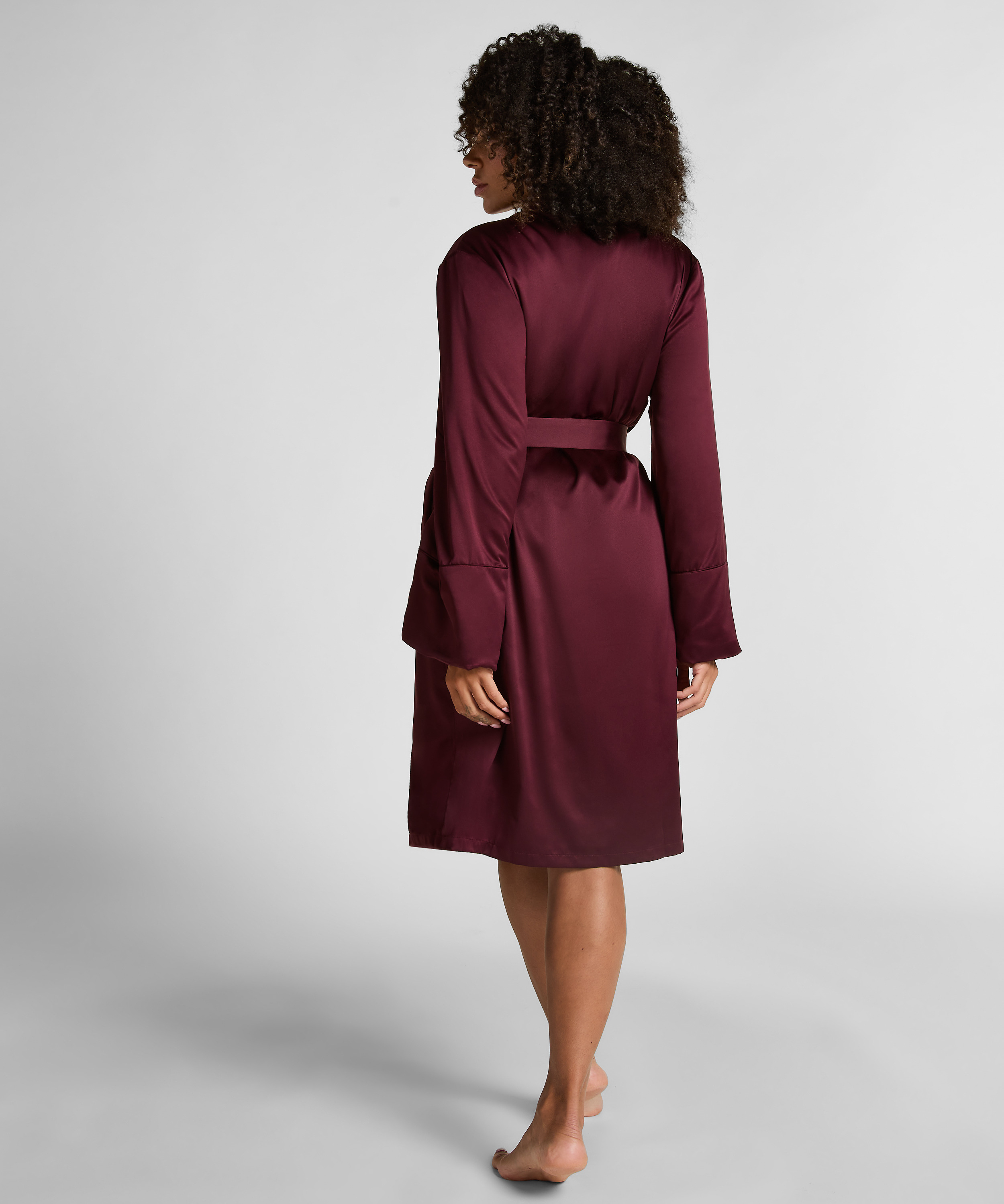 Bademantel Satin Fleece, Rot, main