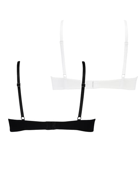 Doppelpack vorgeformter B&uuml;gel-BH, Schwarz