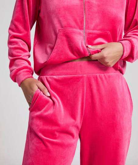 Pyjamahose aus Samt, Rose