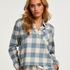 Pyjamatop aus Flanell, Blau