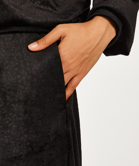 Jogginghose Velours, Schwarz