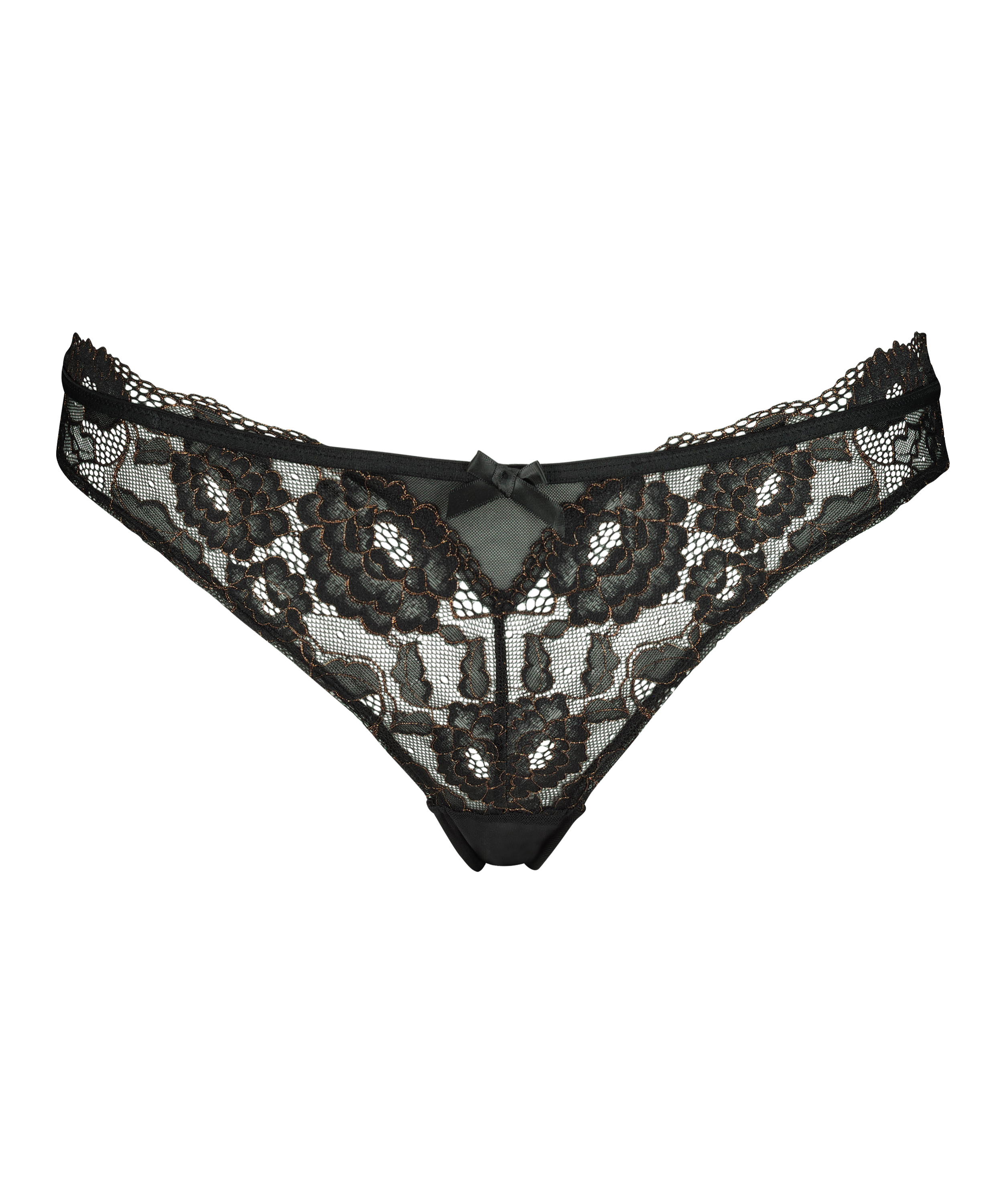 Slip br&eacute;silien &eacute;chancr&eacute; Chloe, Noir, main