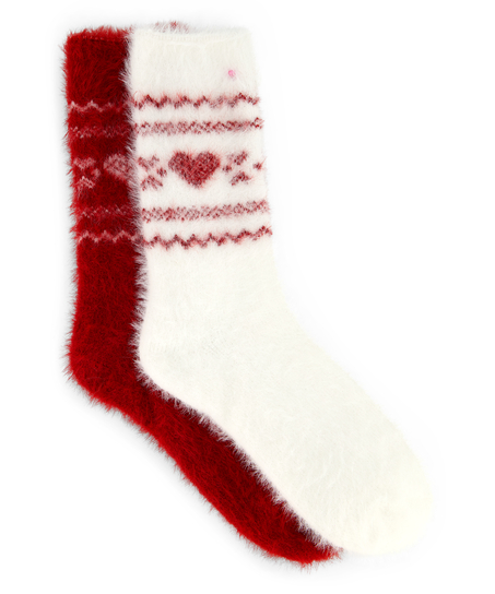 2 Paar Socken Cosy, Rot