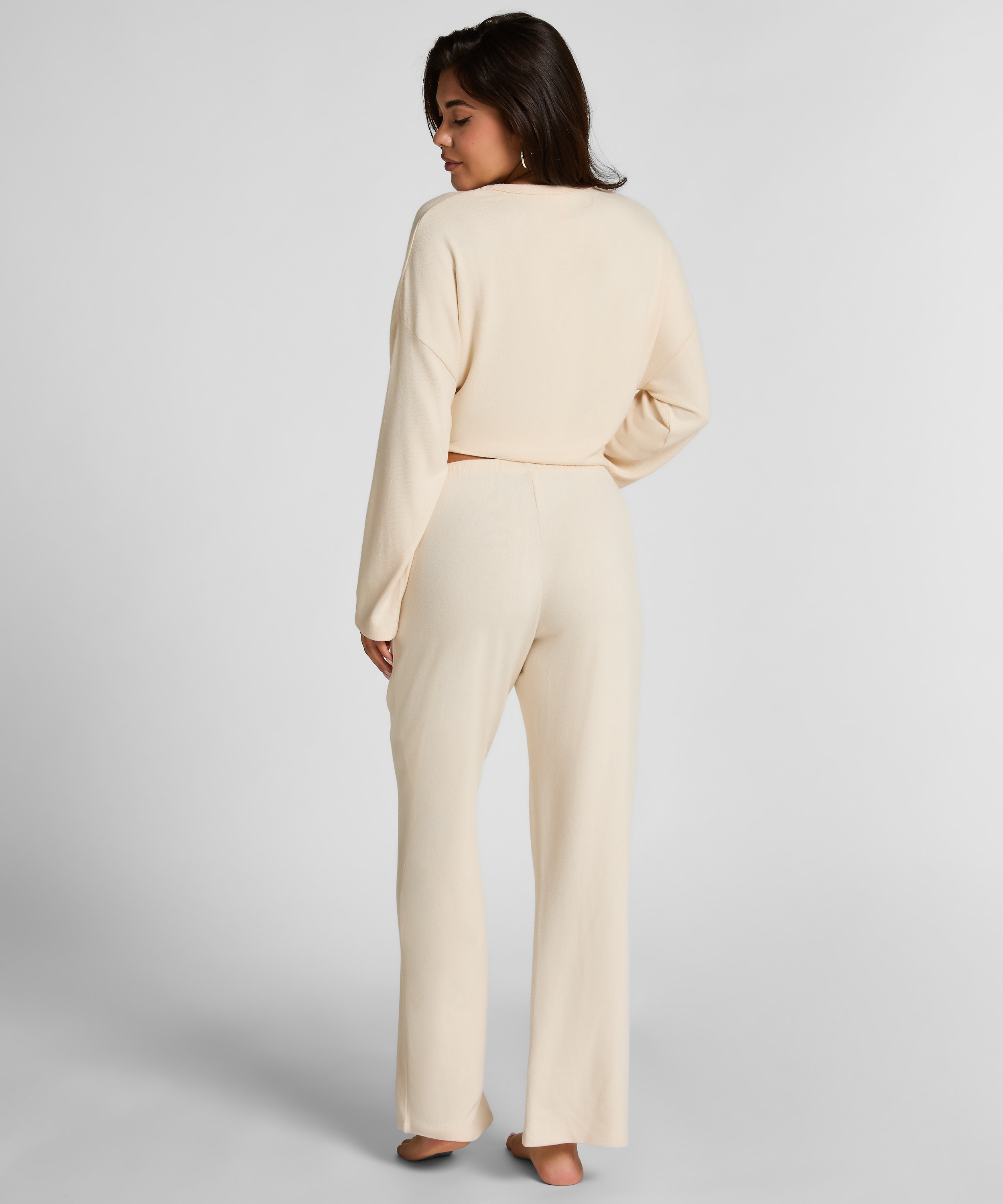 Pantalon Brushed Jersey, Blanc, main