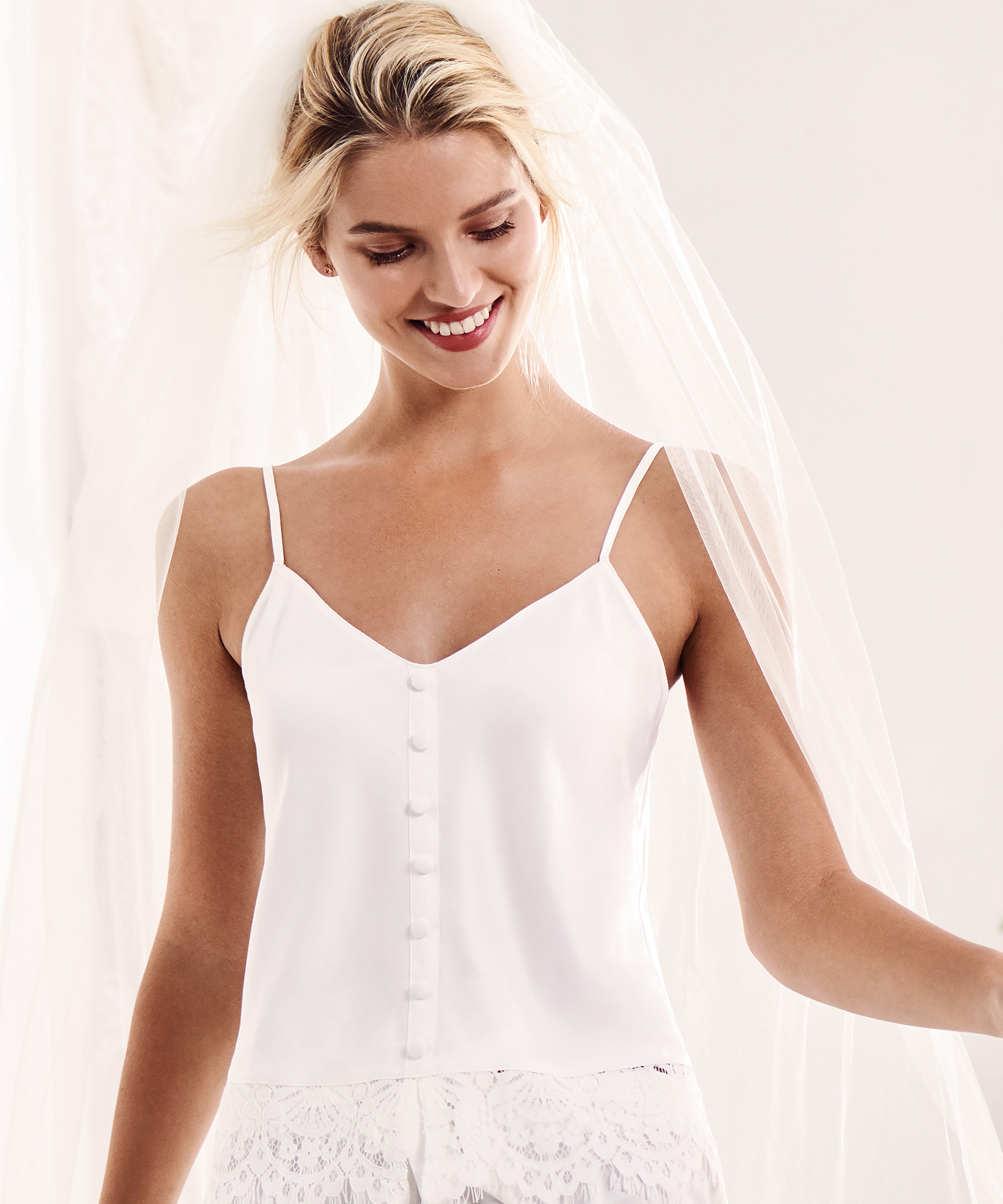 Camitop Satin Bridal, Weiß, main