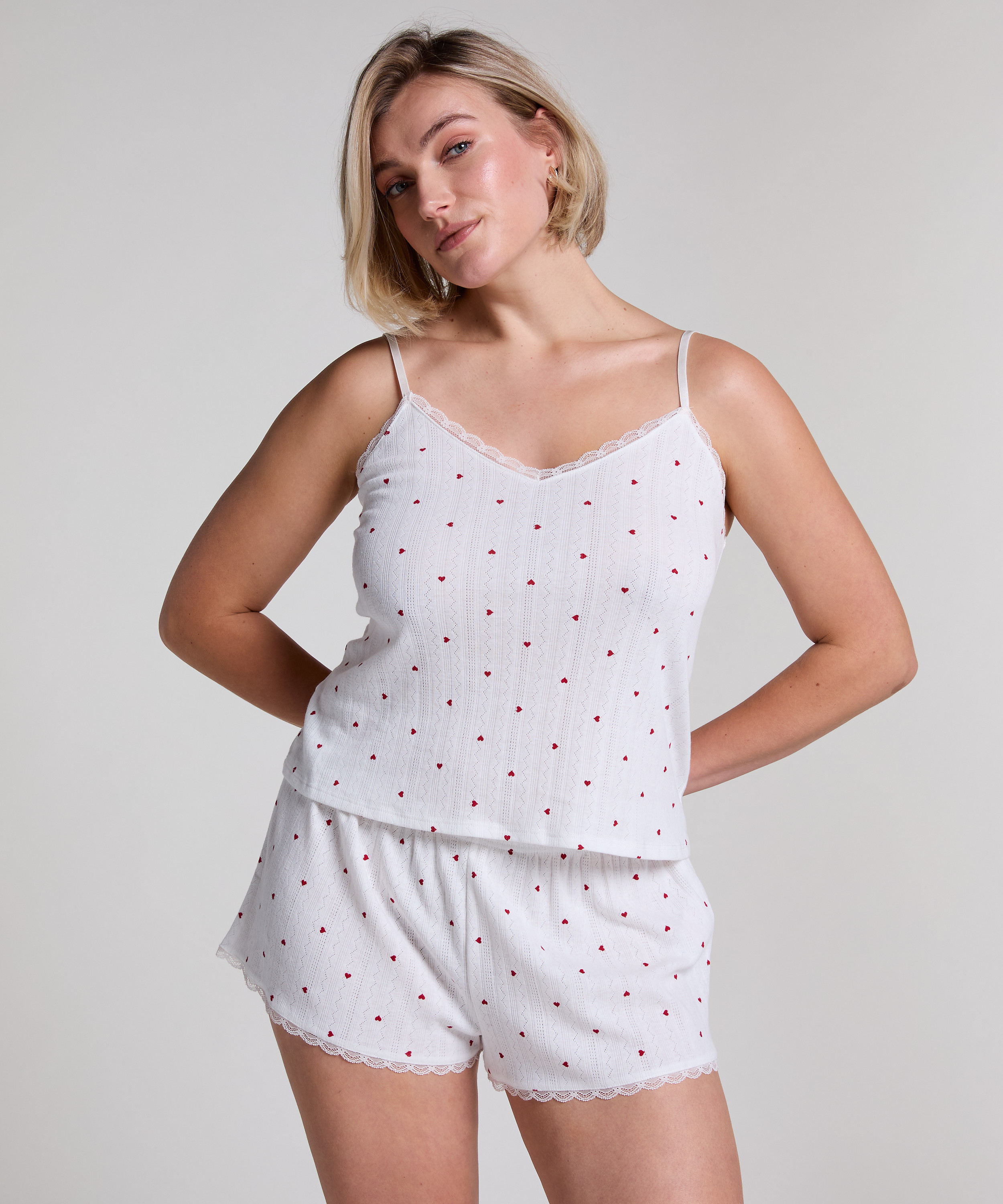 Top Cami Lace, Weiß, main