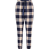 Pyjamahose Twill Check Cuff, Blau