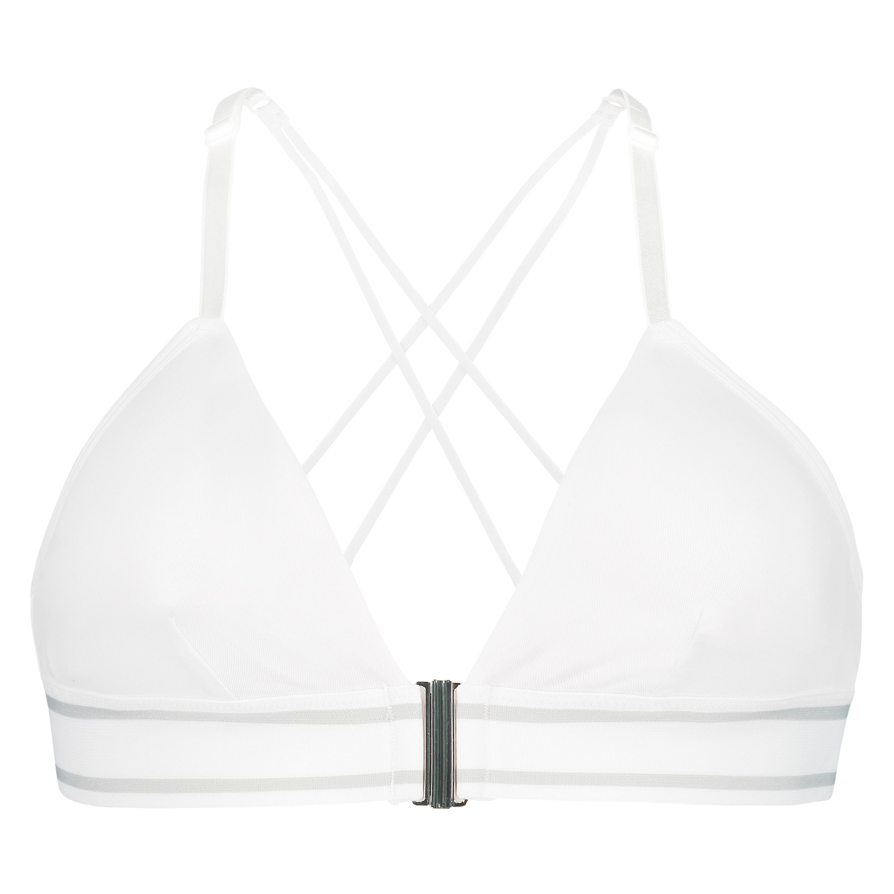 Brassi&egrave;re triangulaire moul&eacute;e Coton Casey, Blanc, main