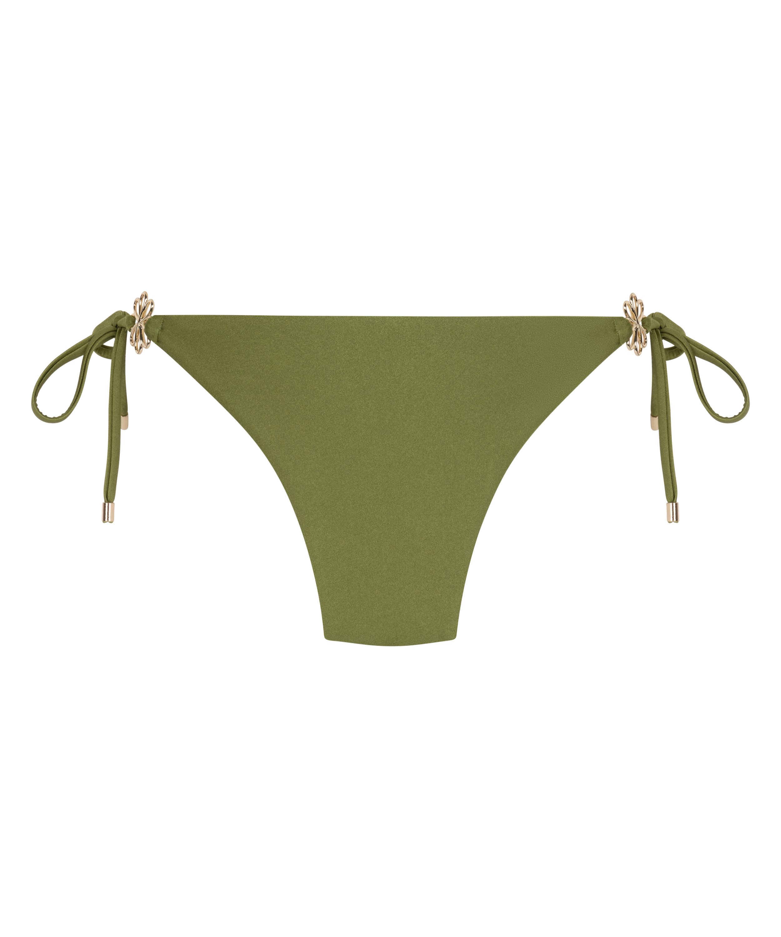 Slip de Bikini Échancrés Yucatan, Vert, main