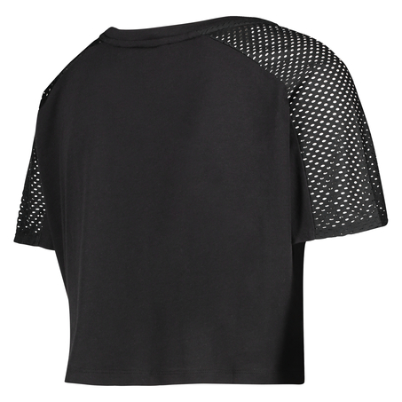 HKMX Crop Top Mesh, Schwarz