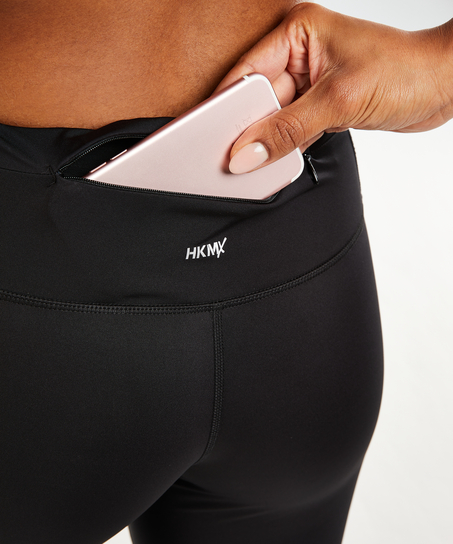 Legging de sport taille régulière HKMX, Noir