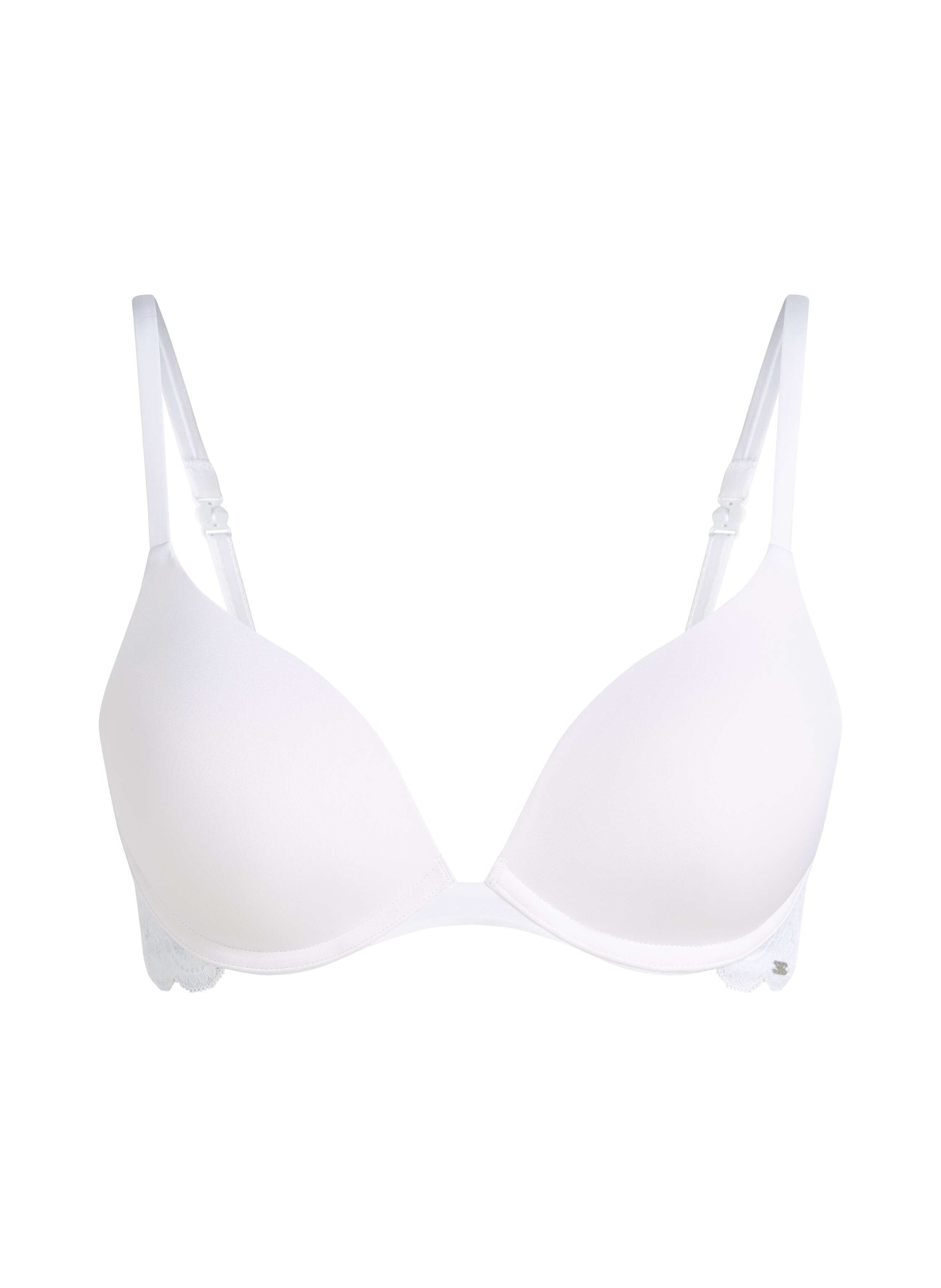 Soutien-gorge &agrave; armatures pr&eacute;form&eacute; push-up Angie, Blanc, main
