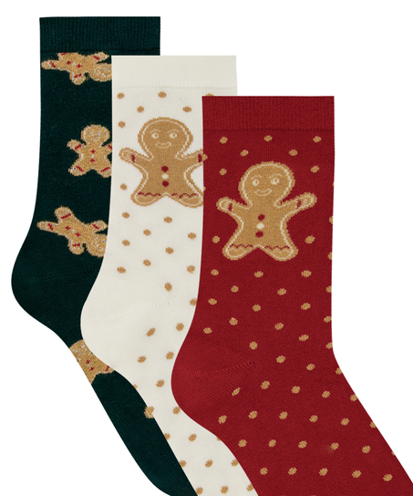 3 Paar Socken Giftpack, Grün