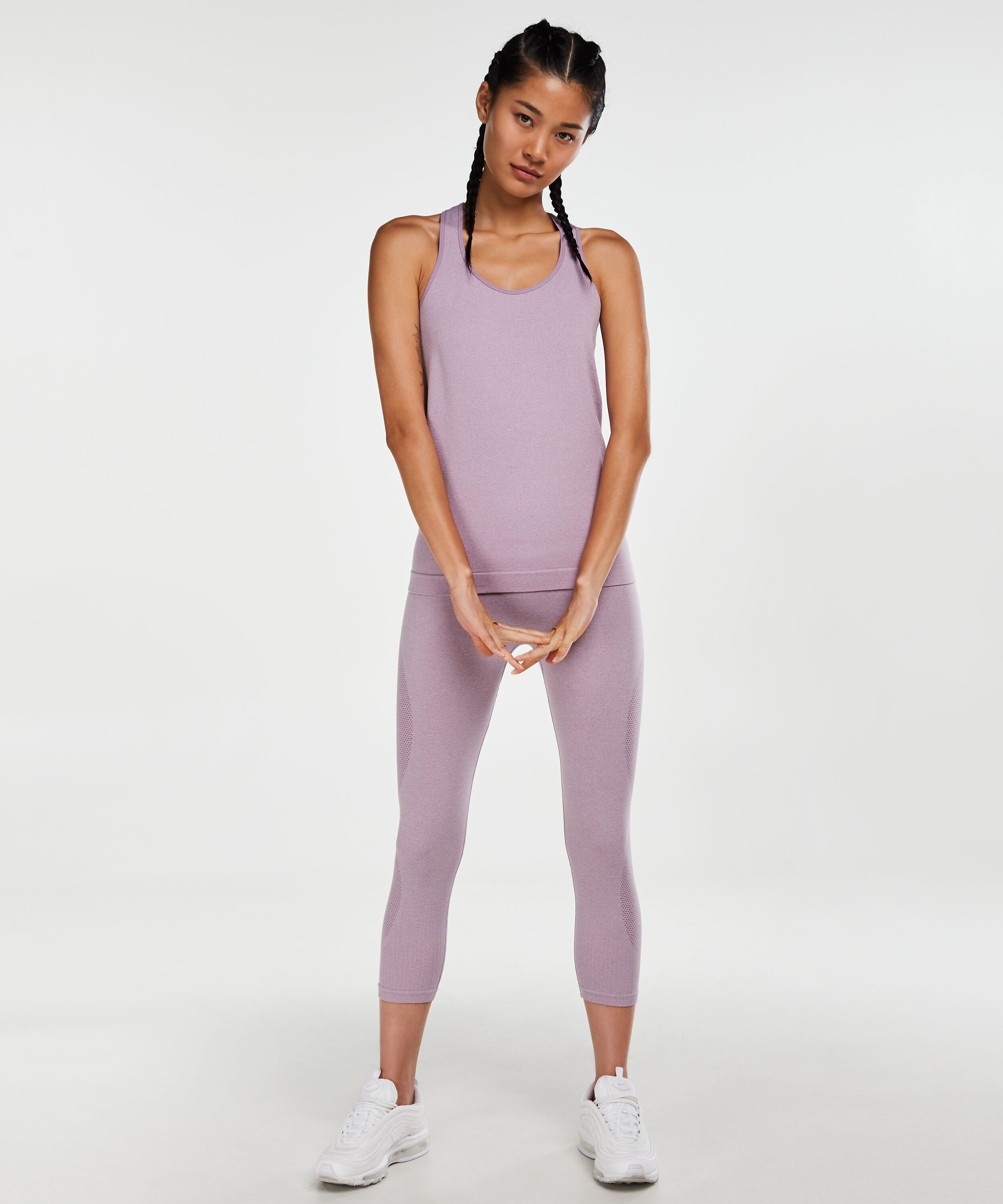 HKMX high waist capri roundknit, Violet