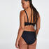 Slip de Bikini Rio Scallop, Noir