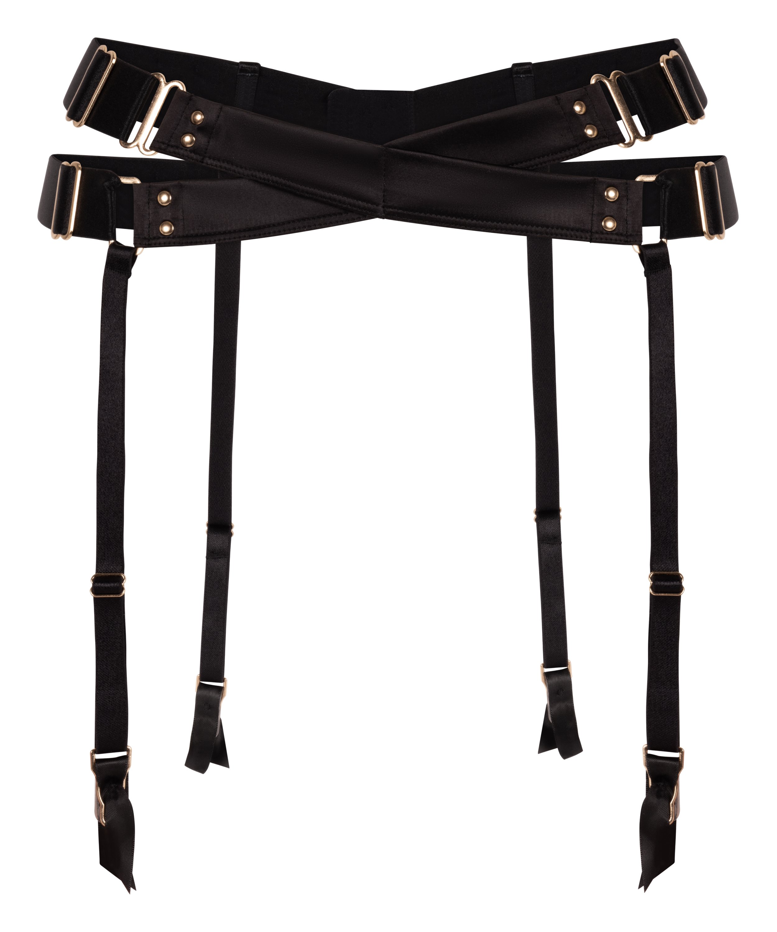 Porte-jarretelles Colette, Noir, main