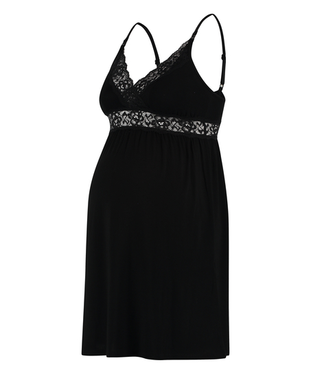 Umstands-Slip-Kleid, Schwarz
