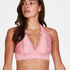 Bralette Halter Lace, Rose