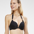Haut de bikini préformé push-up Boho Chic, Noir
