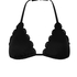 Haut de bikini triangle &agrave; fleurs Scallop, Noir