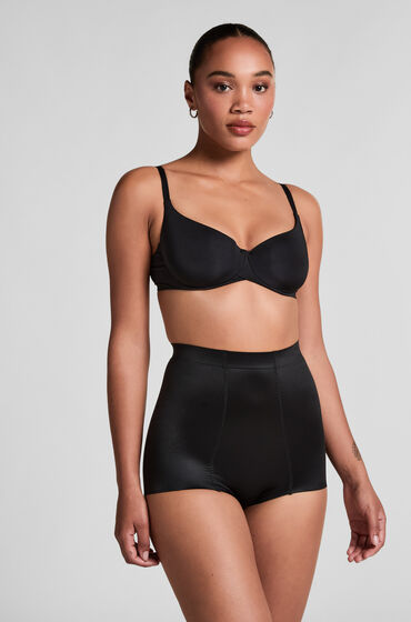 Hunkemöller Culotte taille haute avec gaine sculptante en dentelle scuba Noir