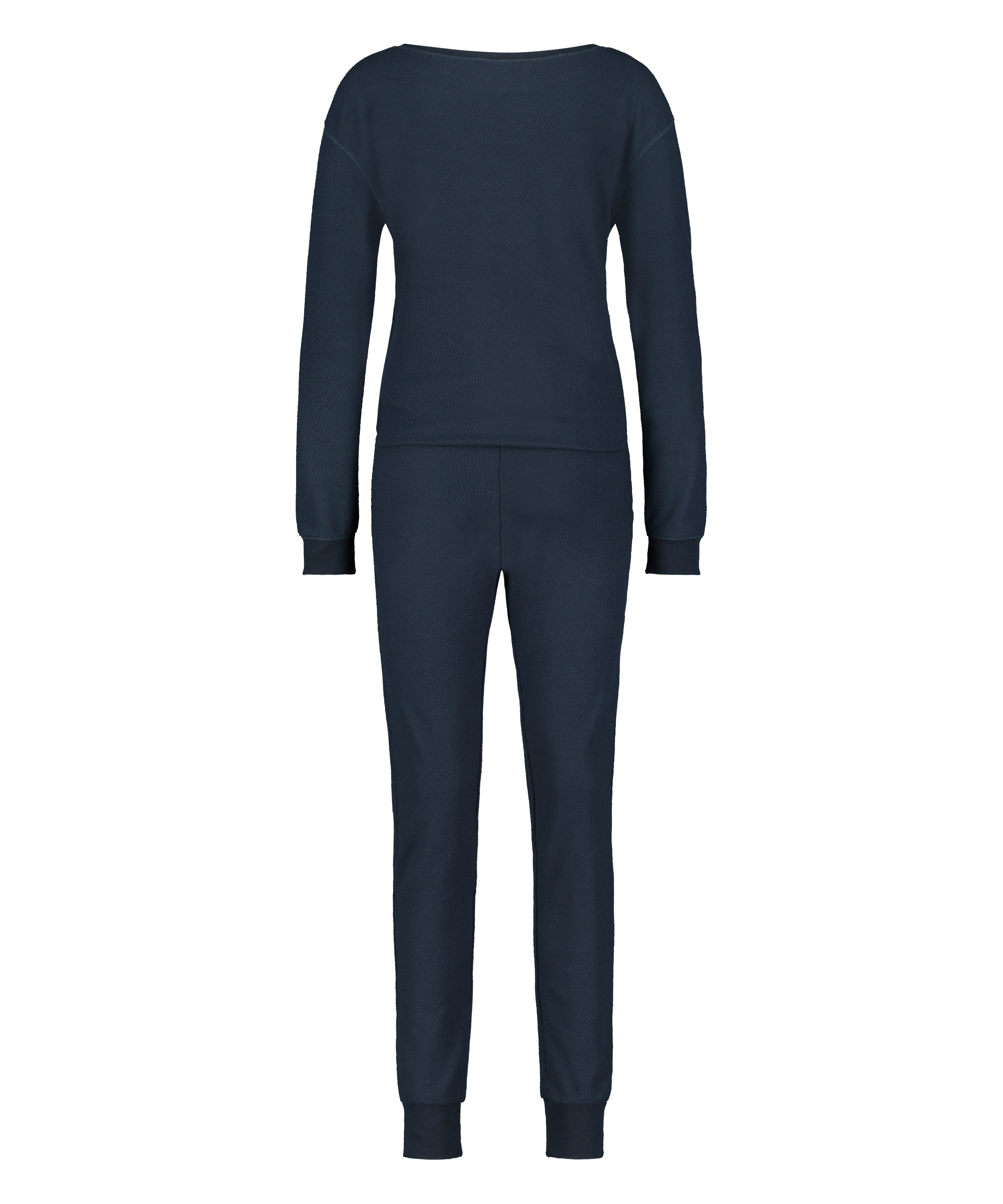 Pyjamaset, Waffelstoff, Blau, main