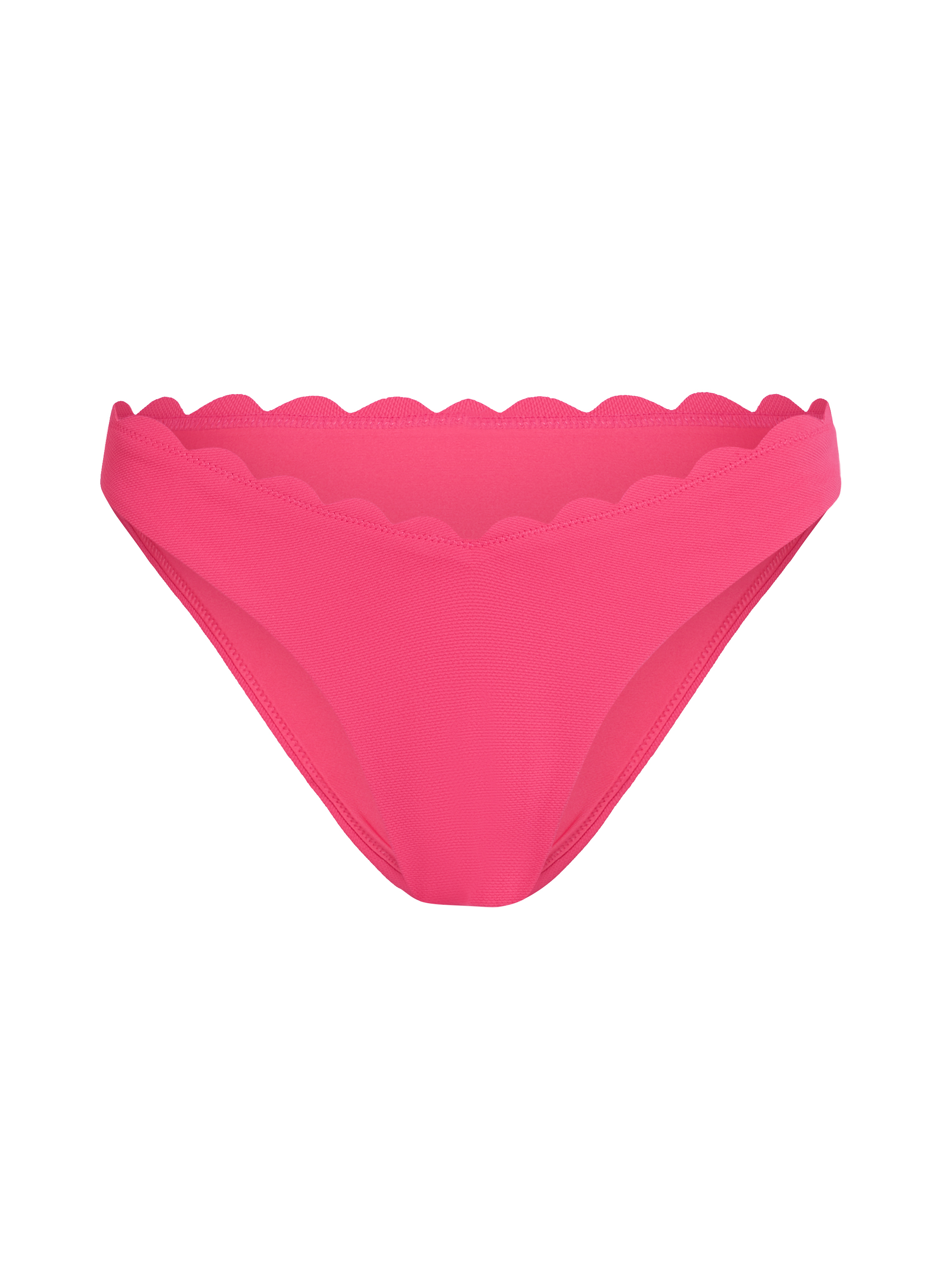 Slip de Bikini Échancrés Scallop, Rose, main