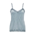 Cami Top Velours Lace, Blau