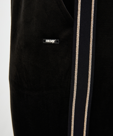 HKMX Sporthose Velours, Schwarz
