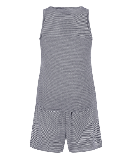 Pyjama-Set mit Singlet aus Jersey, Blau