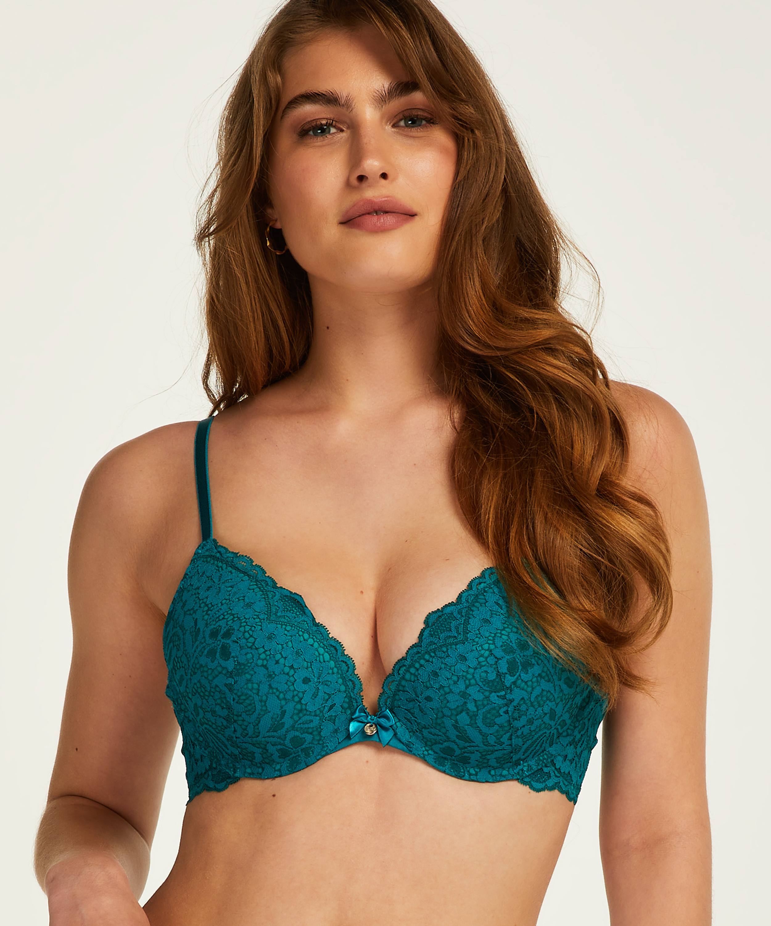 Soutien-gorge push-up à armatures rembourré Rose, Vert, main
