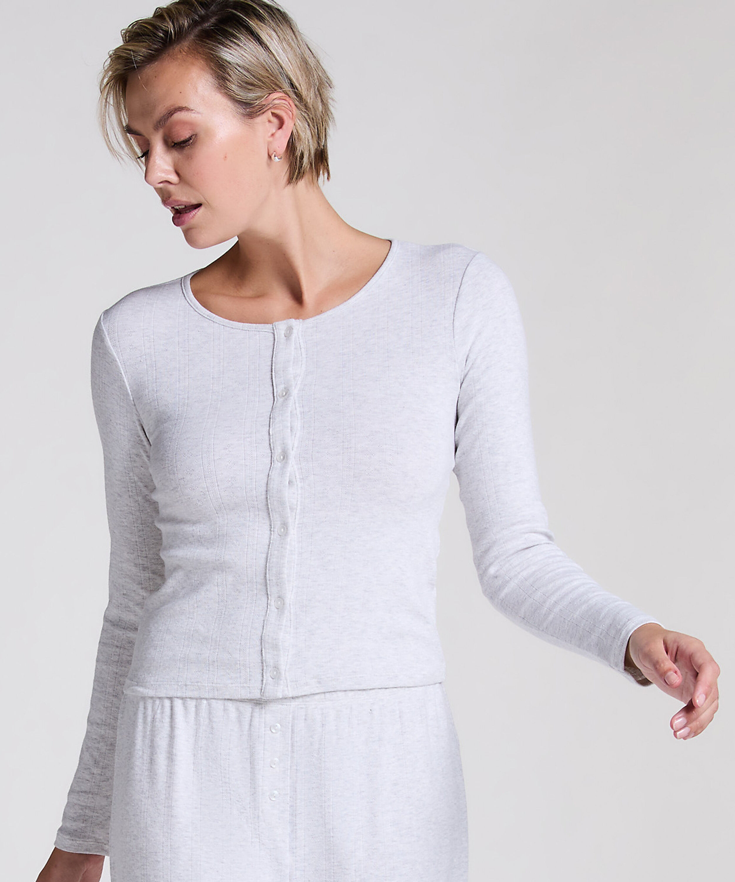 Pyjama-Oberteil, Grau Pyjama-Oberteil, Grau