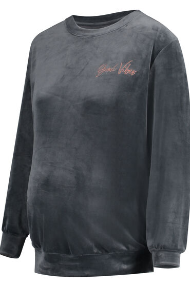 Hunkemöller Top de grossesse en velours Lurex Gris