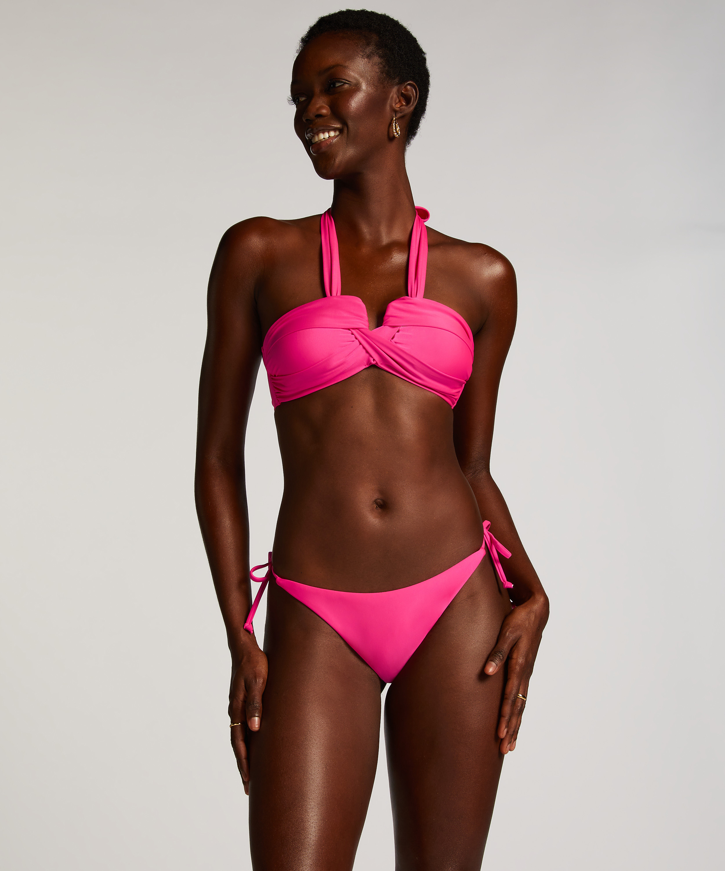 Slip de Bikini String Naples, Rose, main