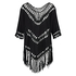 Fringe Tunika, Schwarz