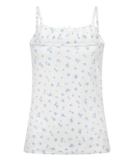 Pointelle-Camisole, Weiß