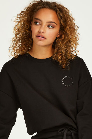 Hunkemöller Top Manches Longues Boyfriend Brushed Noir