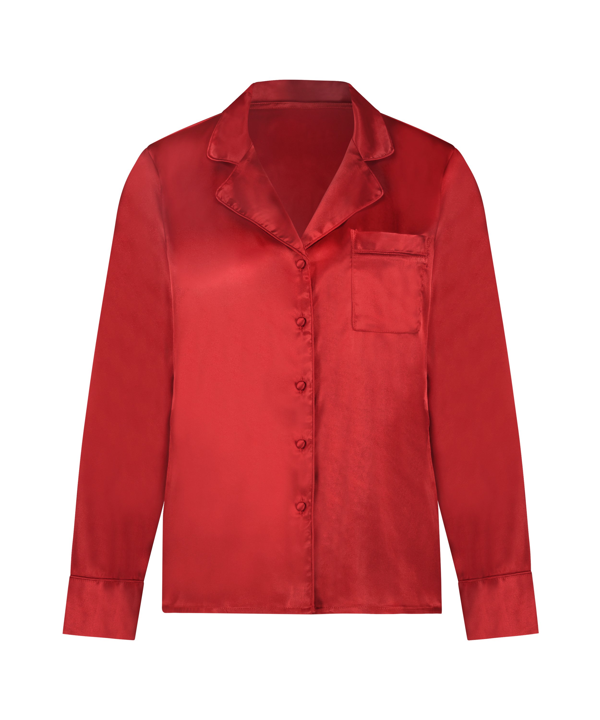 Langarmjacke Satin, Rot, main