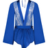 Satin Playsuit Rylie, Blau