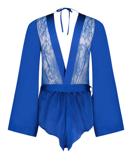 Satin Playsuit Rylie, Blau