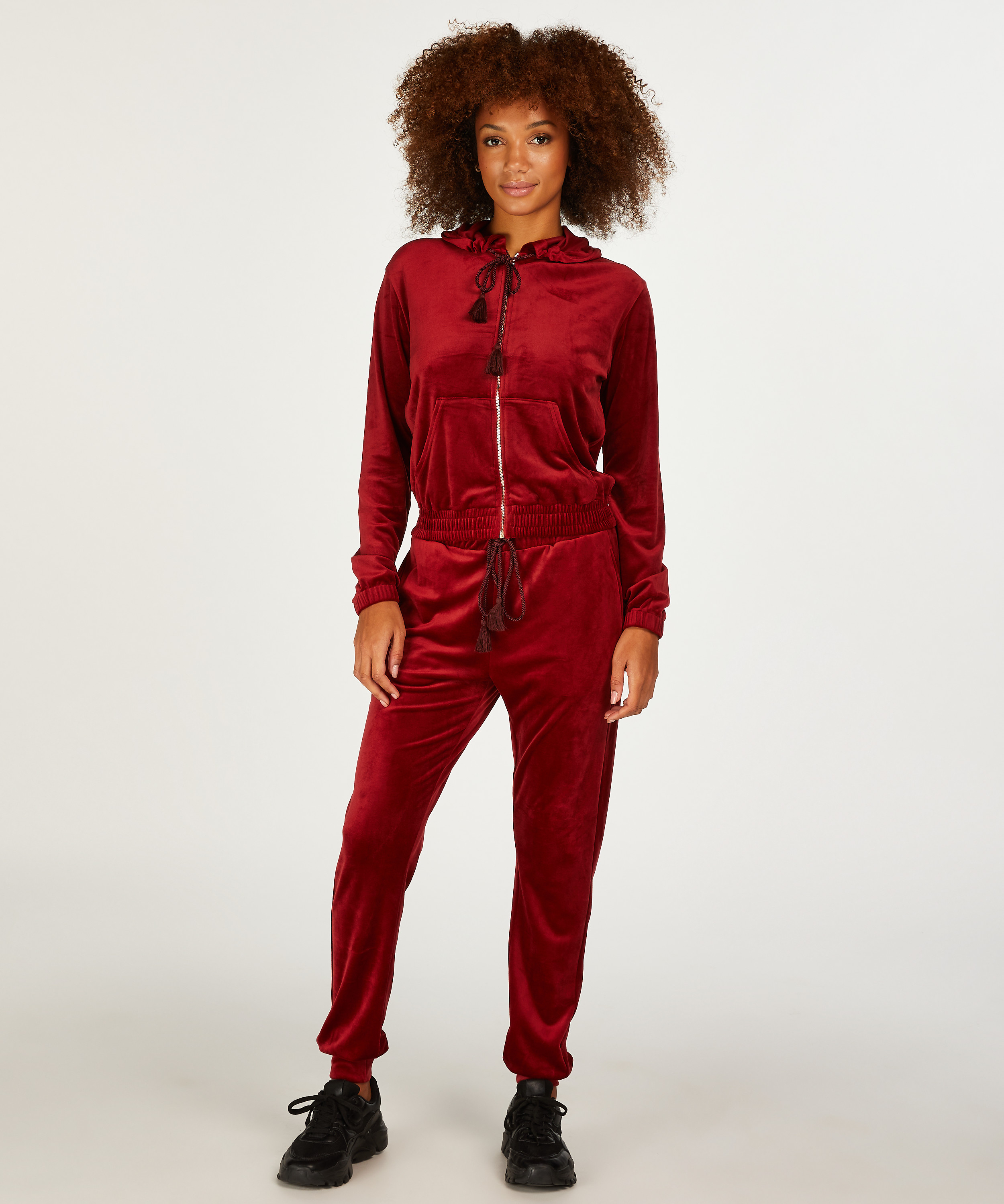 Pantalon de jogging Velours, Rouge, main