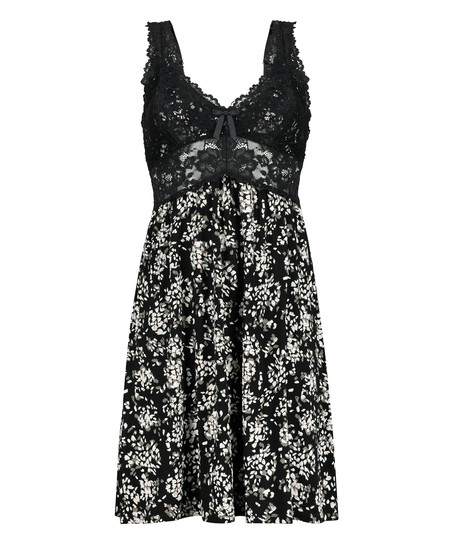 Slipdress Nora Lace, Schwarz