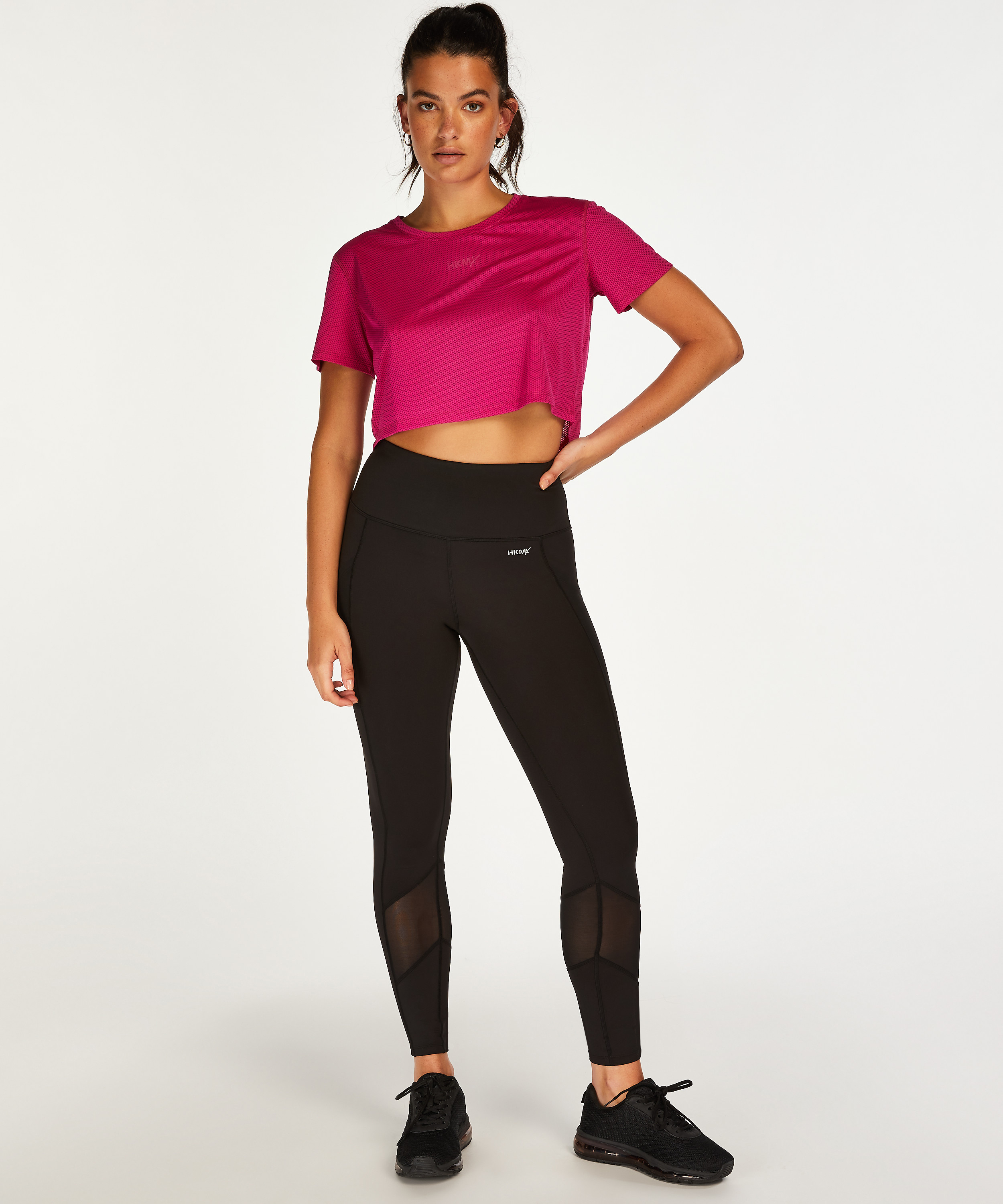 HKMX Crop Top Mesh, Rose, main