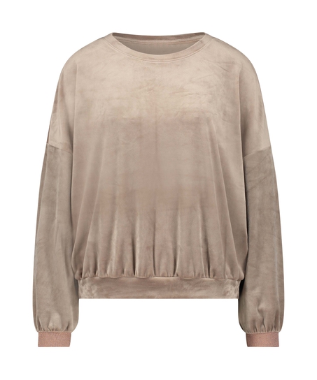 Top Velours Lurex, Marron