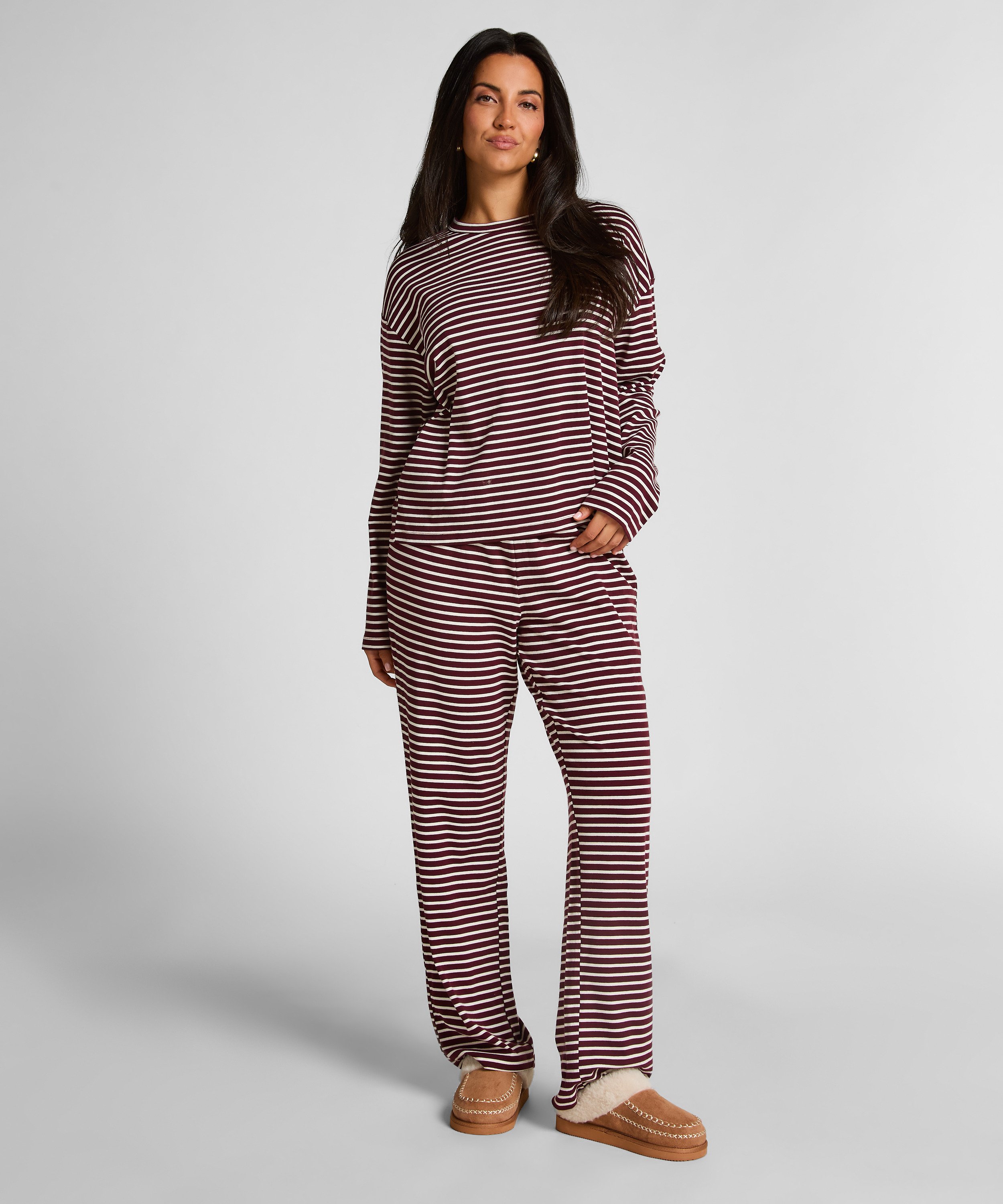 Pyjama en jersey de coton, Violet, main
